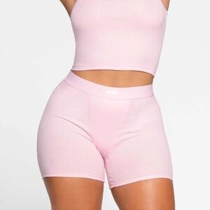 Skims Cotton Rib Boxer Shorts Size Large